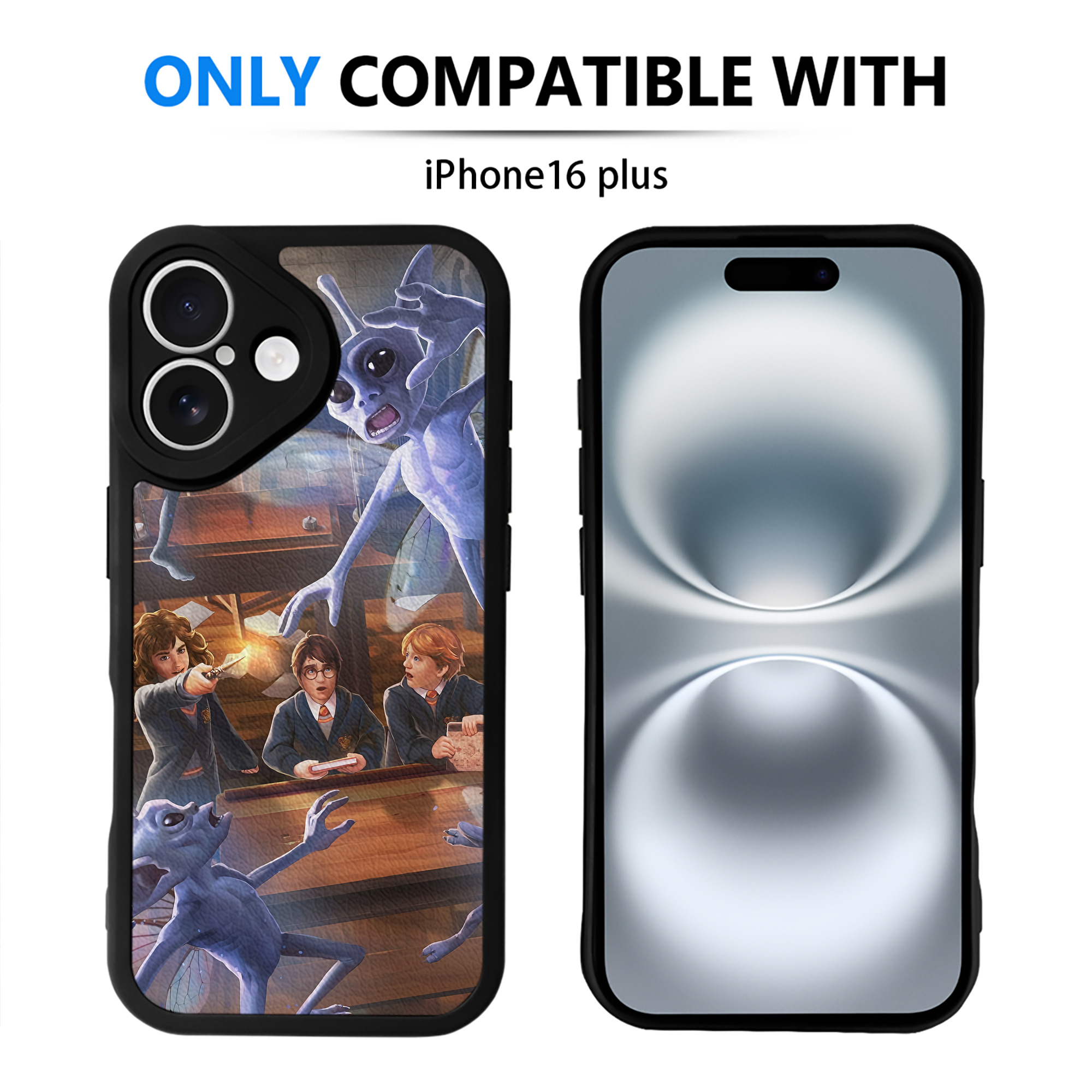 （画像用） Harry Potter ハリー・ポッターシリーズ 【iPhone 16シリーズ対応】シリコンスマホケース（レザー調） 材質：シリコン